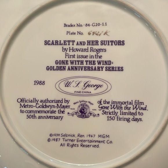 Gone With the Wind Collector’s Plate - Picture 6 of 8